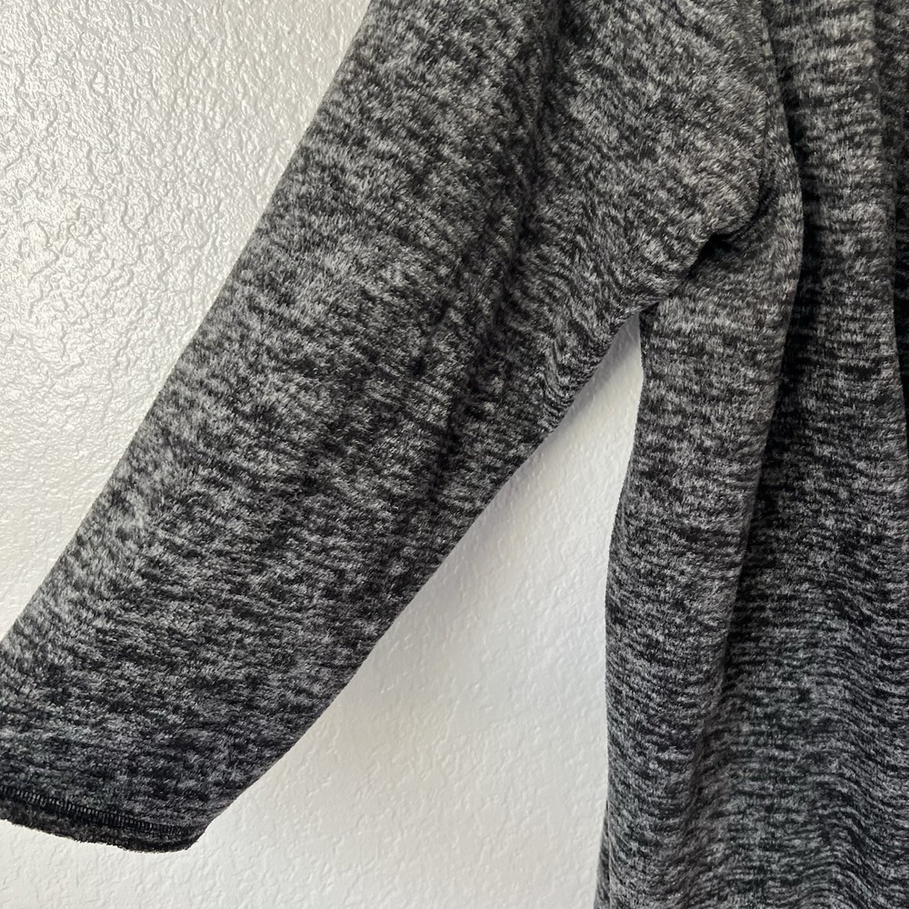 Catherines 3X Cardigan Open Front Heather Gray Waterfall Lagenlook Raw Edge - Picture 6 of 9